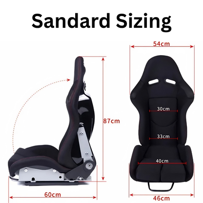 Neo Forged Porsche GT Cup Style Reclining Seat – Houndstooth Edition