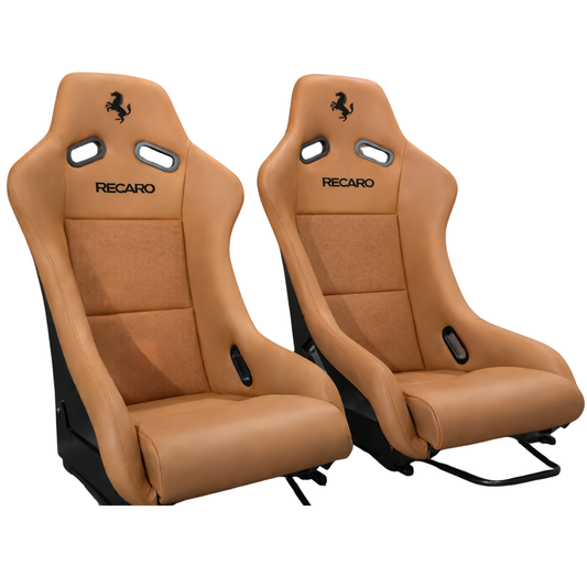 Neo Forged Ferrari-Inspired GT Bucket Seat- Tan